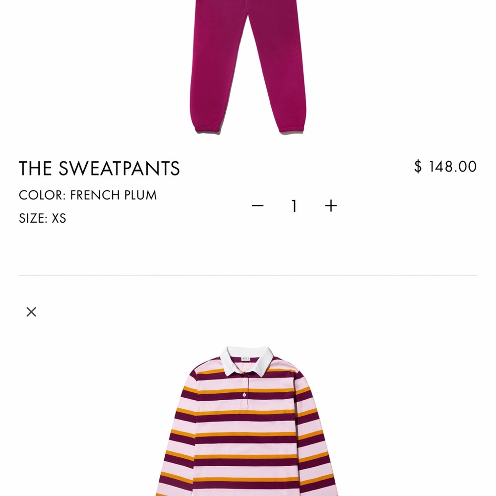 Kule sweatpants and top size xs